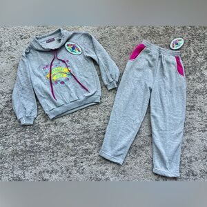 Vintage 90s Jordache Sport Girls Floral Sweatsuit Set NWT Size 6X